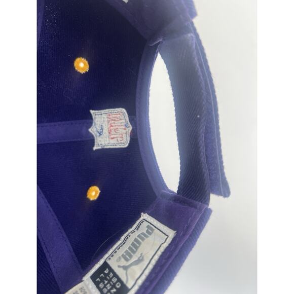 MENS TEAM NFL MINNESOTA VIKINGS CAP HAT ONE SIZE EMBROIDERED PURPLE - Picture 15 of 16